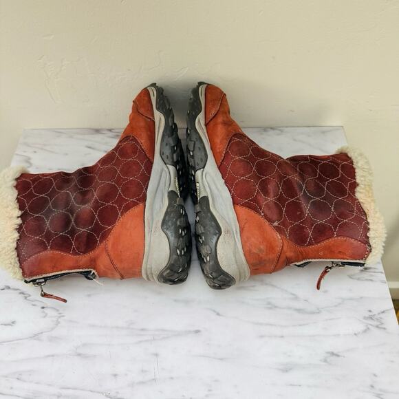 The North Face Primaloft 200 Gram Insulation Orange Snow Boots Women’s Size 7 - Picture 7 of 10